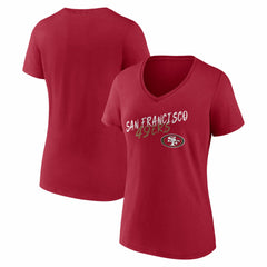 San Francisco 49ers Women's Hustle V-Neck T-Shirt