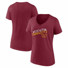 Washington Commanders Women's Hustle V-Neck T-Shirt