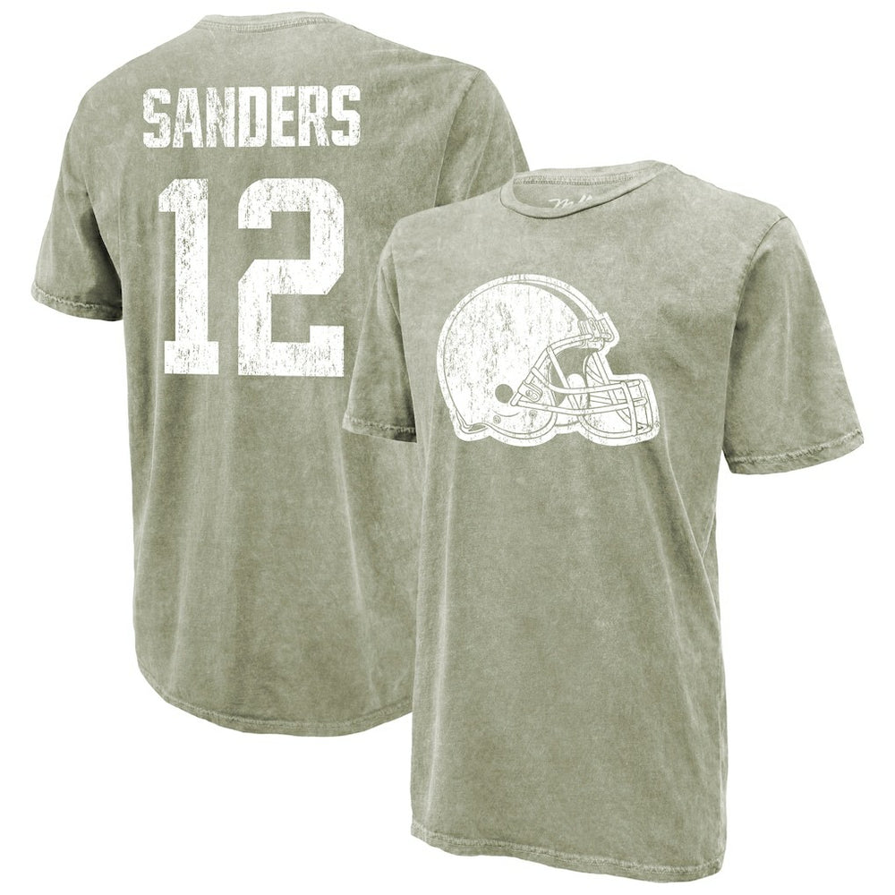 Cleveland Browns Shedeur Sanders Majestic Threads Mineral Wash Name & Number T-Shirt