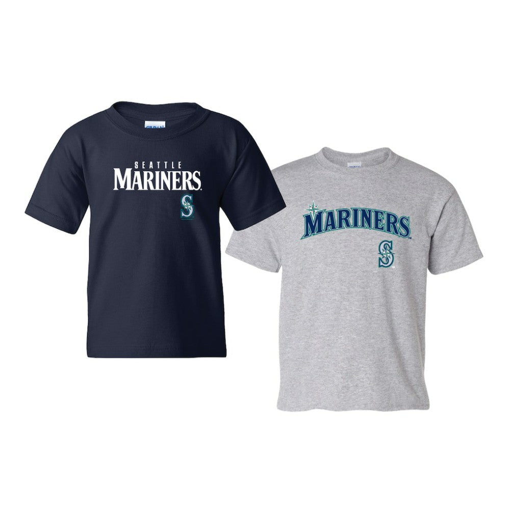 Seattle Mariners Soft as a Grape Youth 2-Pack Logo T-Shirt Set | MLB New