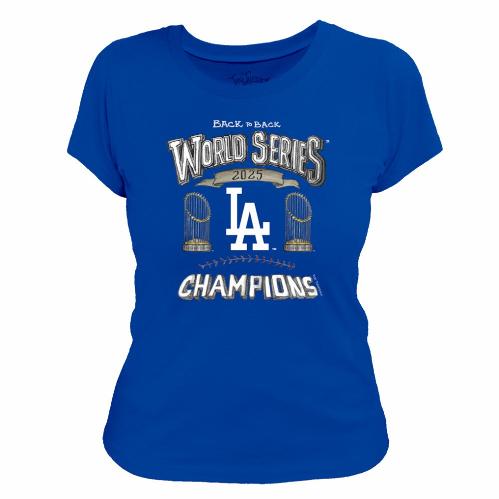 Los Angeles Dodgers Tiny Turnip Women's 2025 World Series Champions T-Shirt | MLB Shop