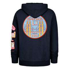 New England Patriots 47 brand Stoney Clover Lane x '47 Women's Super Bowl LX Patches Foundation Hoodie