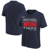 New England Patriots Nike Youth 2025 AFC East Division Champions Locker Room Trophy Collection T-Shirt
