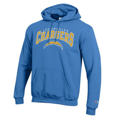 Los Angeles Chargers Champion Powerblend Arch over Logo Hoodie