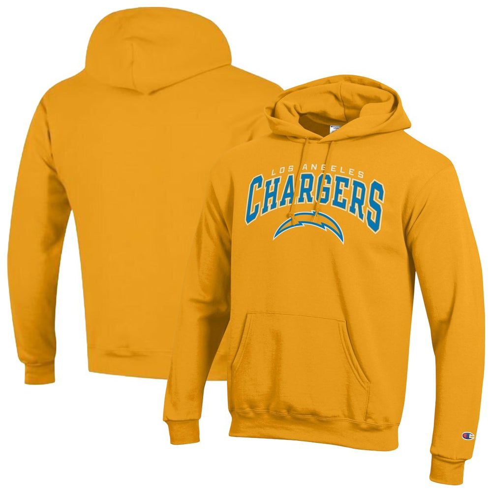 Los Angeles Chargers Champion Powerblend Arch over Logo Hoodie
