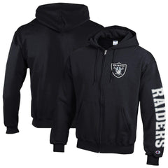 Las Vegas Raiders Champion Powerblend Fleece Full-Zip Hoodie