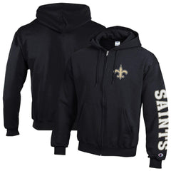 New Orleans Saints Champion Powerblend Fleece Full-Zip Hoodie