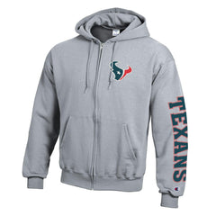 Houston Texans Champion Powerblend Fleece Full-Zip Hoodie