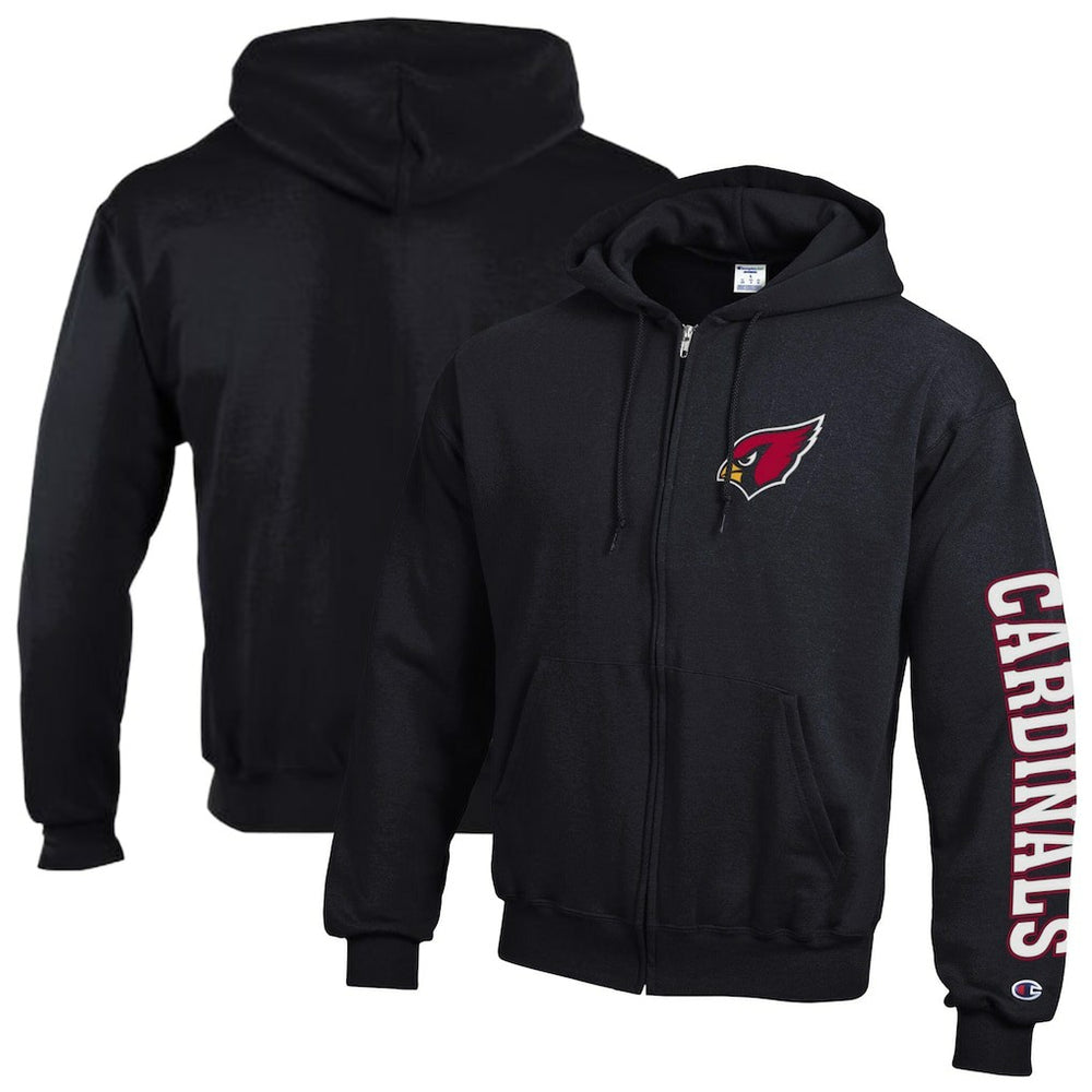 Arizona Cardinals Champion Powerblend Fleece Full-Zip Hoodie