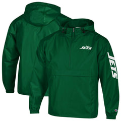 New York Jets Champion Packable Windbreaker Half-Zip Jacket