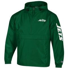 New York Jets Champion Packable Windbreaker Half-Zip Jacket