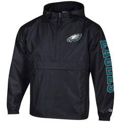Philadelphia Eagles Champion Packable Windbreaker Half-Zip Jacket