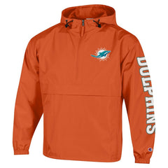 Miami Dolphins Champion Packable Windbreaker Half-Zip Jacket