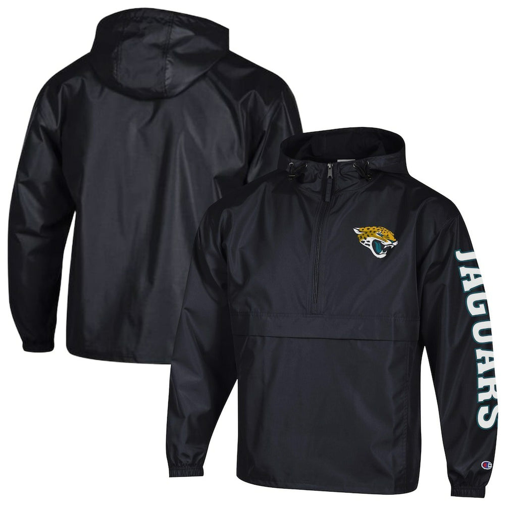 Jacksonville Jaguars Champion Packable Windbreaker Half-Zip Jacket