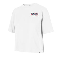 New England Patriots 47 brand '47 Women's Collage Script Reed City T-Shirt