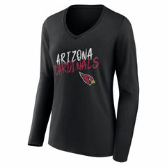Arizona Cardinals Women's Hustle Personalized Name & Number Long Sleeve V-Neck T-Shirt