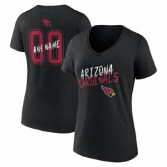 Arizona Cardinals Women's Hustle Personalized Name & Number V-Neck T-Shirt
