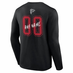 Atlanta Falcons Hustle Personalized Name & Number Long Sleeve T-Shirt