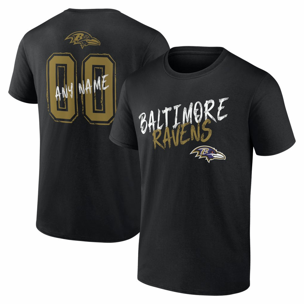 Baltimore Ravens Hustle Personalized Name & Number T-Shirt