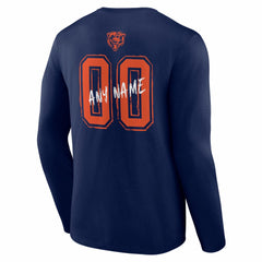 Chicago Bears Hustle Personalized Name & Number Long Sleeve T-Shirt