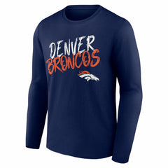 Denver Broncos Hustle Personalized Name & Number Long Sleeve T-Shirt