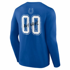 Indianapolis Colts Hustle Personalized Name & Number Long Sleeve T-Shirt