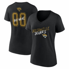 Jacksonville Jaguars Women's Hustle Personalized Name & Number V-Neck T-Shirt