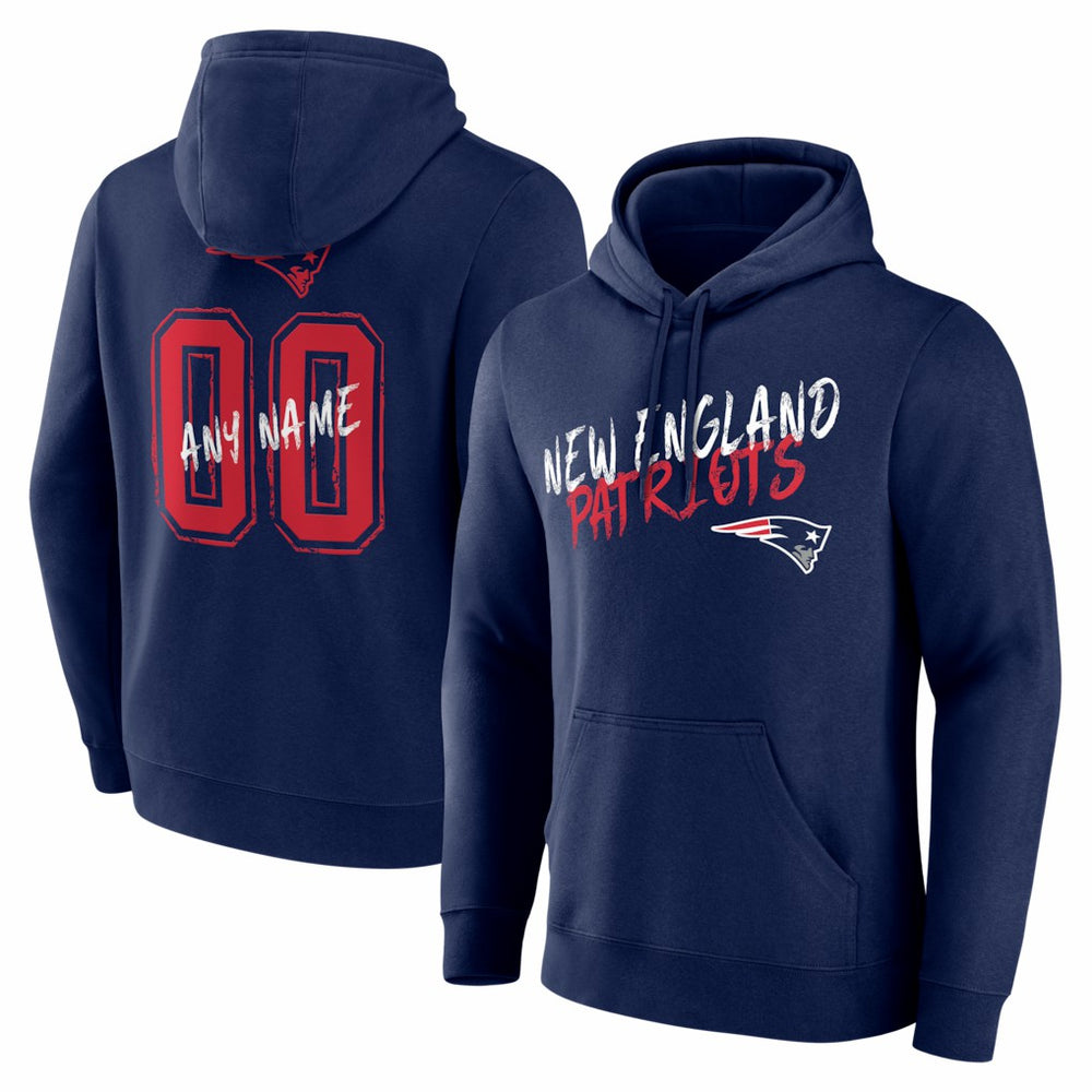 New England Patriots Hustle Personalized Name & Number Hoodie