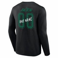 New York Jets Hustle Personalized Name & Number Long Sleeve T-Shirt