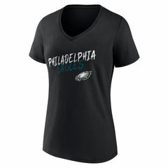 Philadelphia Eagles Women's Hustle Personalized Name & Number V-Neck T-Shirt
