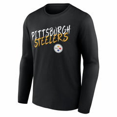 Pittsburgh Steelers Hustle Personalized Name & Number Long Sleeve T-Shirt