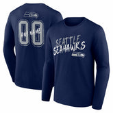 Seattle Seahawks Hustle Personalized Name & Number Long Sleeve T-Shirt