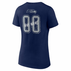 Seattle Seahawks Women's Hustle Personalized Name & Number V-Neck T-Shirt
