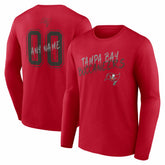 Tampa Bay Buccaneers Hustle Personalized Name & Number Long Sleeve T-Shirt