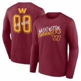 Washington Commanders Hustle Personalized Name & Number Long Sleeve T-Shirt