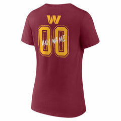 Washington Commanders Women's Hustle Personalized Name & Number V-Neck T-Shirt