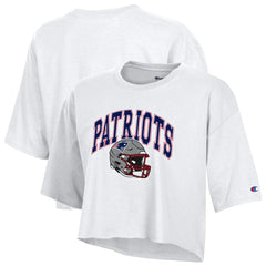 New England Patriots Champion Women's Boyfriend Cropped T-Shirt