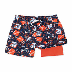 Denver Broncos Chubbies Game Day Fit Classic Lined Swim Trunks