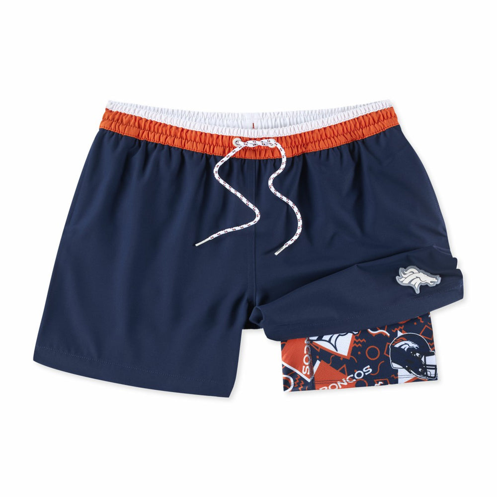Denver Broncos Chubbies The Secret Lined Swim Trunks