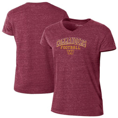 Washington Commanders Champion Women's Triumph Tri-Blend V-Neck T-Shirt