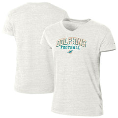 Miami Dolphins Champion Women's Triumph Tri-Blend V-Neck T-Shirt
