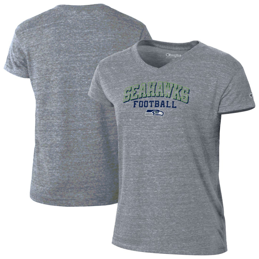 Seattle Seahawks Champion Women's Triumph Tri-Blend V-Neck T-Shirt