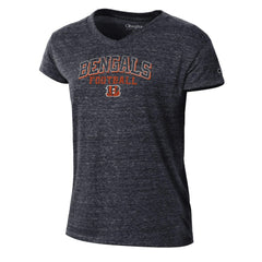 Cincinnati Bengals Champion Women's Triumph Tri-Blend V-Neck T-Shirt