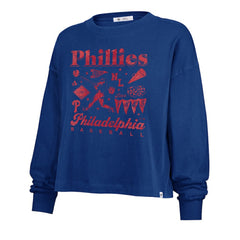 Philadelphia Phillies '47 Women's Team Collage Sydney Long Sleeve T-Shirt | MLB Discount