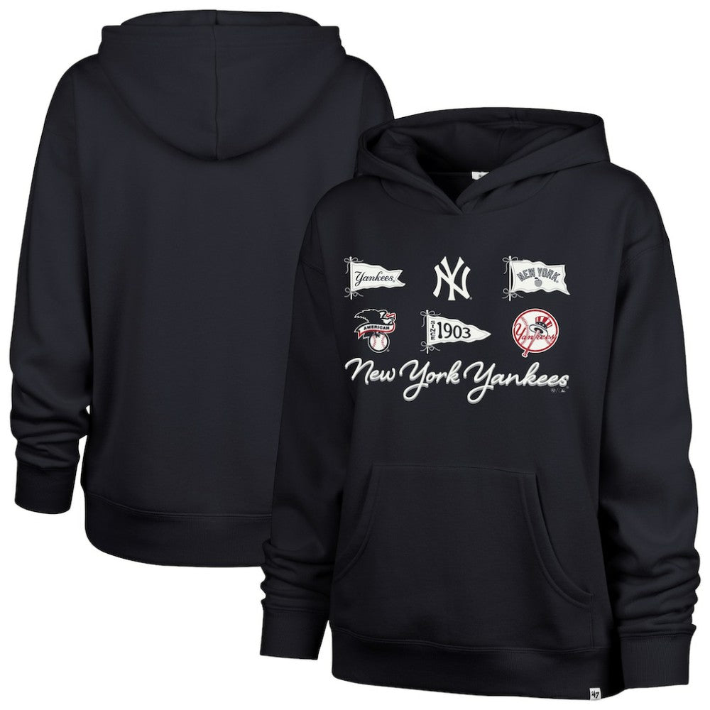 New York Yankees '47 Women's Bow & Banners Naomi Hoodie | MLB Discount