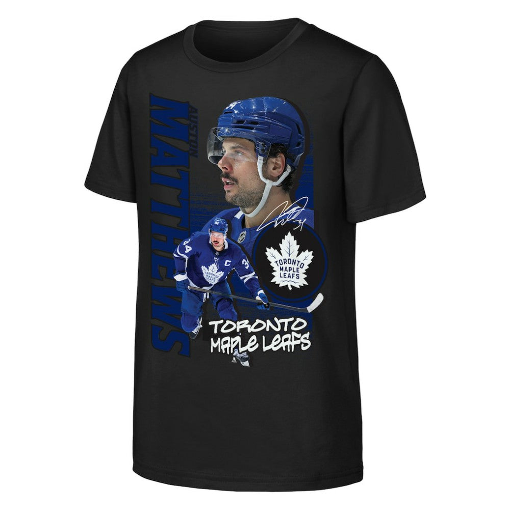 Auston Matthews Toronto Maple Leafs Outerstuff Youth Playmaker T-Shirt On Sale