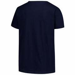 New England Patriots Fanatics Women's Plus Size Arch Over Logo V-Neck T-Shirt