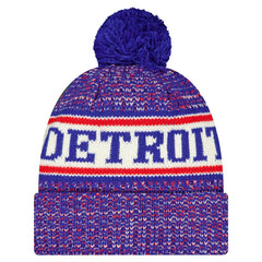 Detroit Pistons Team Cuffed Knit Hat with Pom sale On Sale