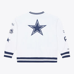 Dallas Cowboys Mitchell & Ness White Out Fleece Sweatshirt