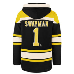 Jeremy Swayman Boston Bruins '47 Player Name & Number Lacer Hoodie Outlet